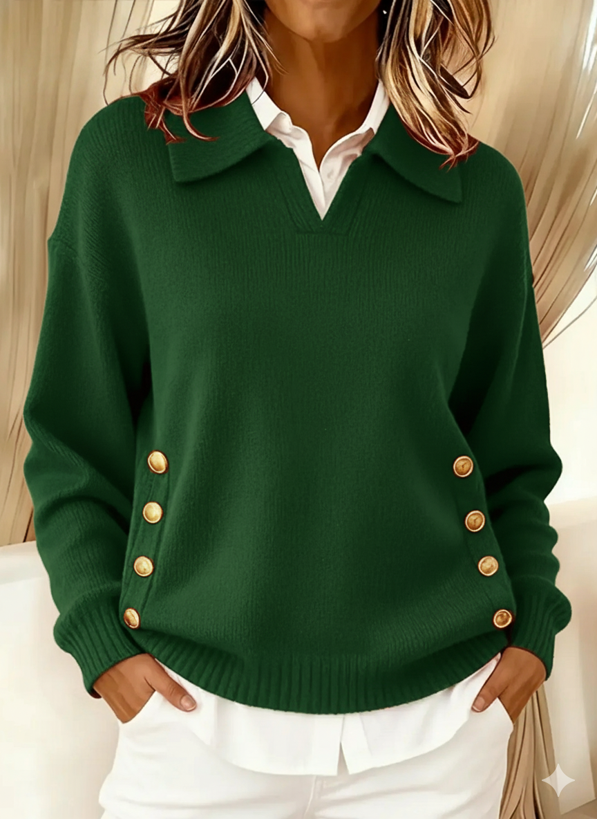 STEFANIA | V-NECK COLLAR SWEATER FOR WOMEN
