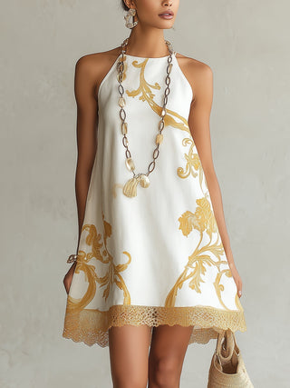 ULLA | WHITE LACE MINI DRESS FOR WOMEN