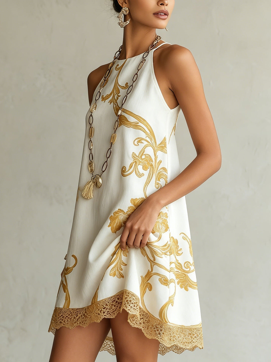 ULLA | WHITE LACE MINI DRESS FOR WOMEN