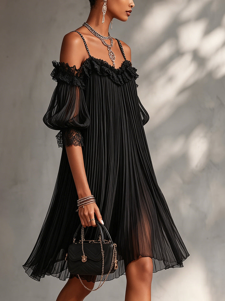 LIVIA | OFF-SHOULDER CHIFFON DRESS FOR WOMEN