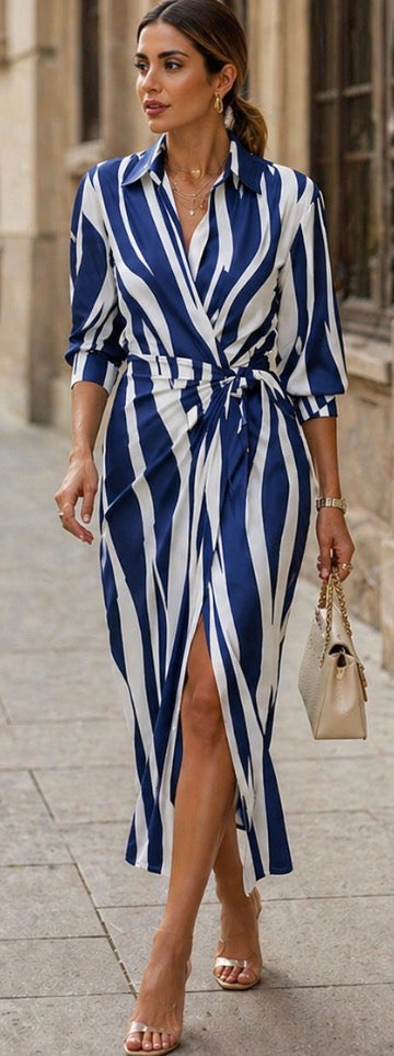 VIOLET | GRACE PRINTED WRAP DRESS FOR WOMEN