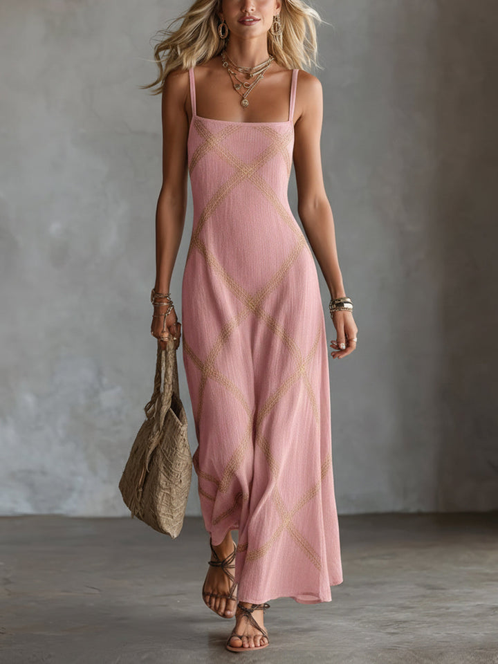 RENEE | GEOMETRIC PRINT MAXI DRESS FOR WOMEN