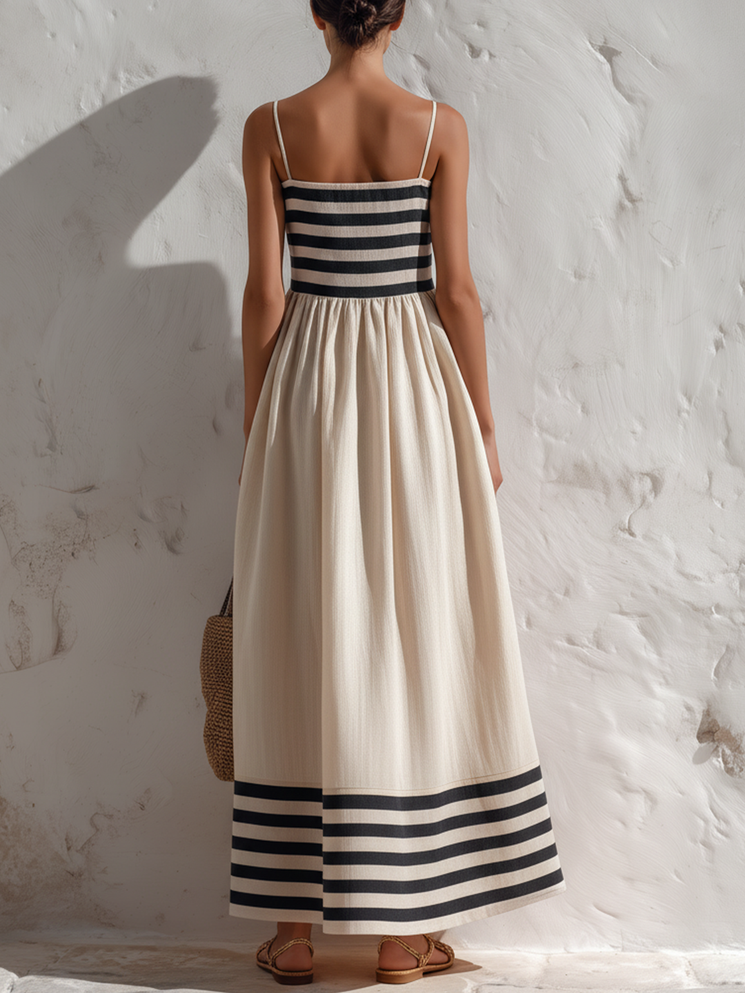 LUNA | STRIPED BODICE MAXI DRESS FOR WOMEN