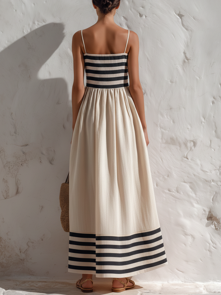 LUNA | STRIPED BODICE MAXI DRESS FOR WOMEN