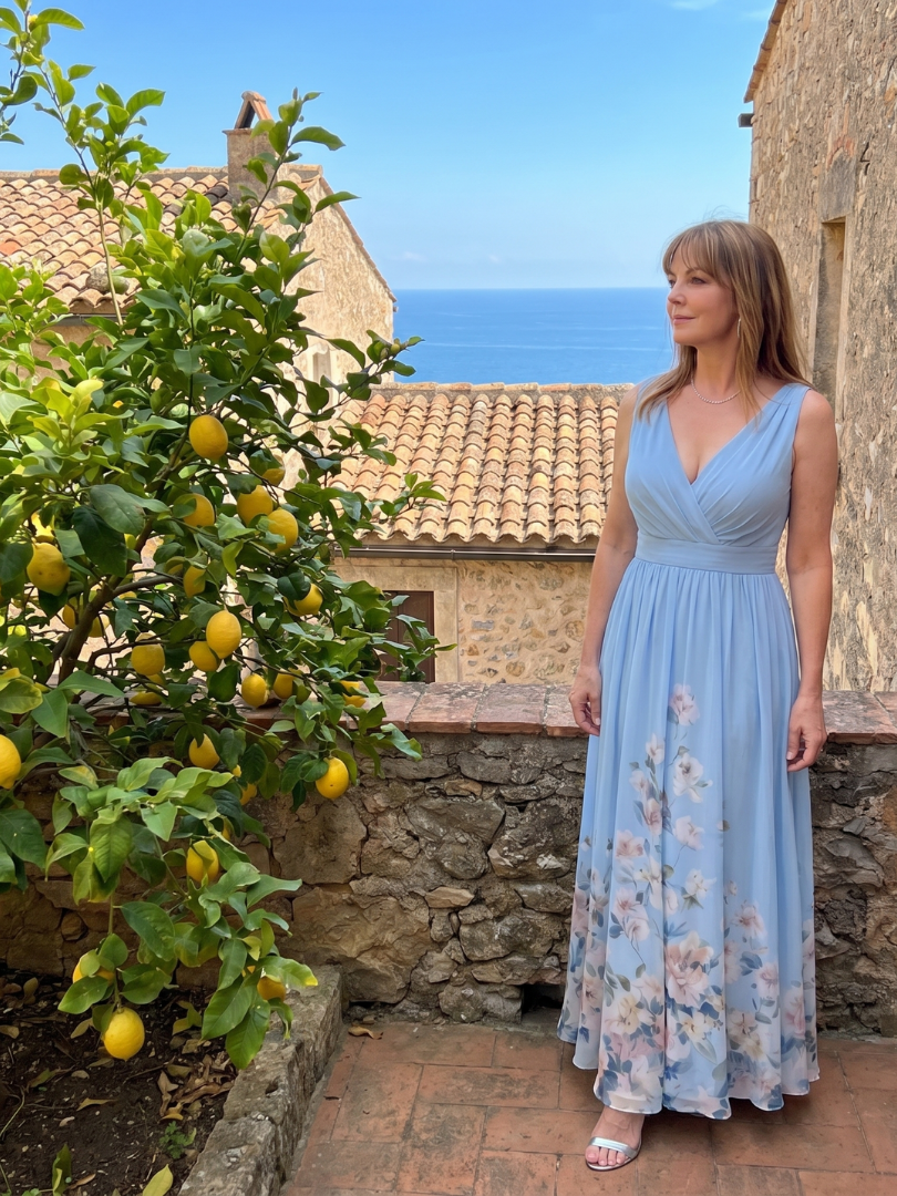 CLARISSA | SLEEVELESS NECK MIDI DRESS FOR WOMEN
