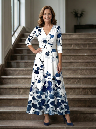 ILONA | FLORAL WRAP MAXI DRESS FOR WOMEN