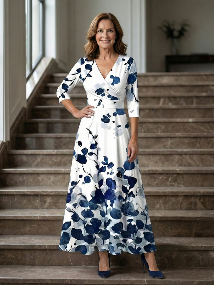 ILONA | FLORAL WRAP MAXI DRESS FOR WOMEN