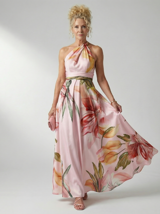 AMIEL | LIGHT FLORAL MAXI DRESS FOR WOMEN
