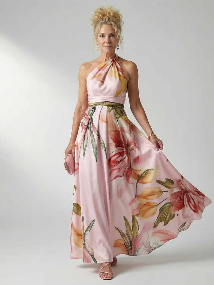 AMIEL | LIGHT FLORAL MAXI DRESS FOR WOMEN