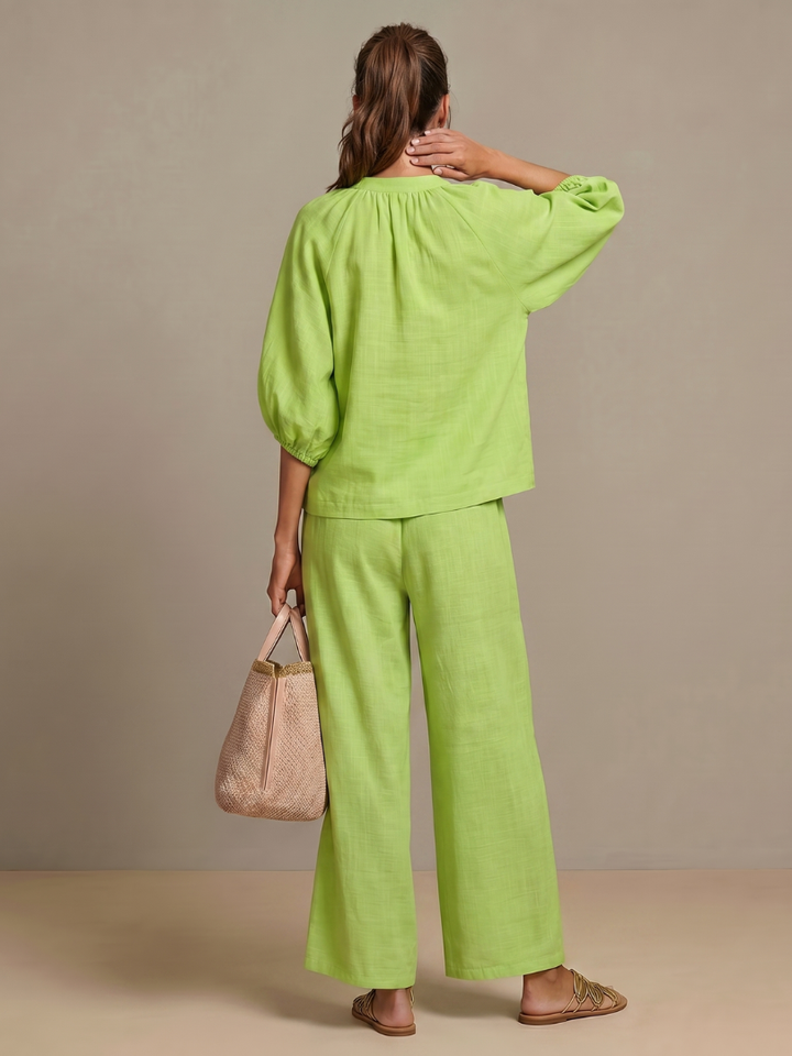 NATALIA | BLOUSON WIDE LEG SET FOR WOMEN