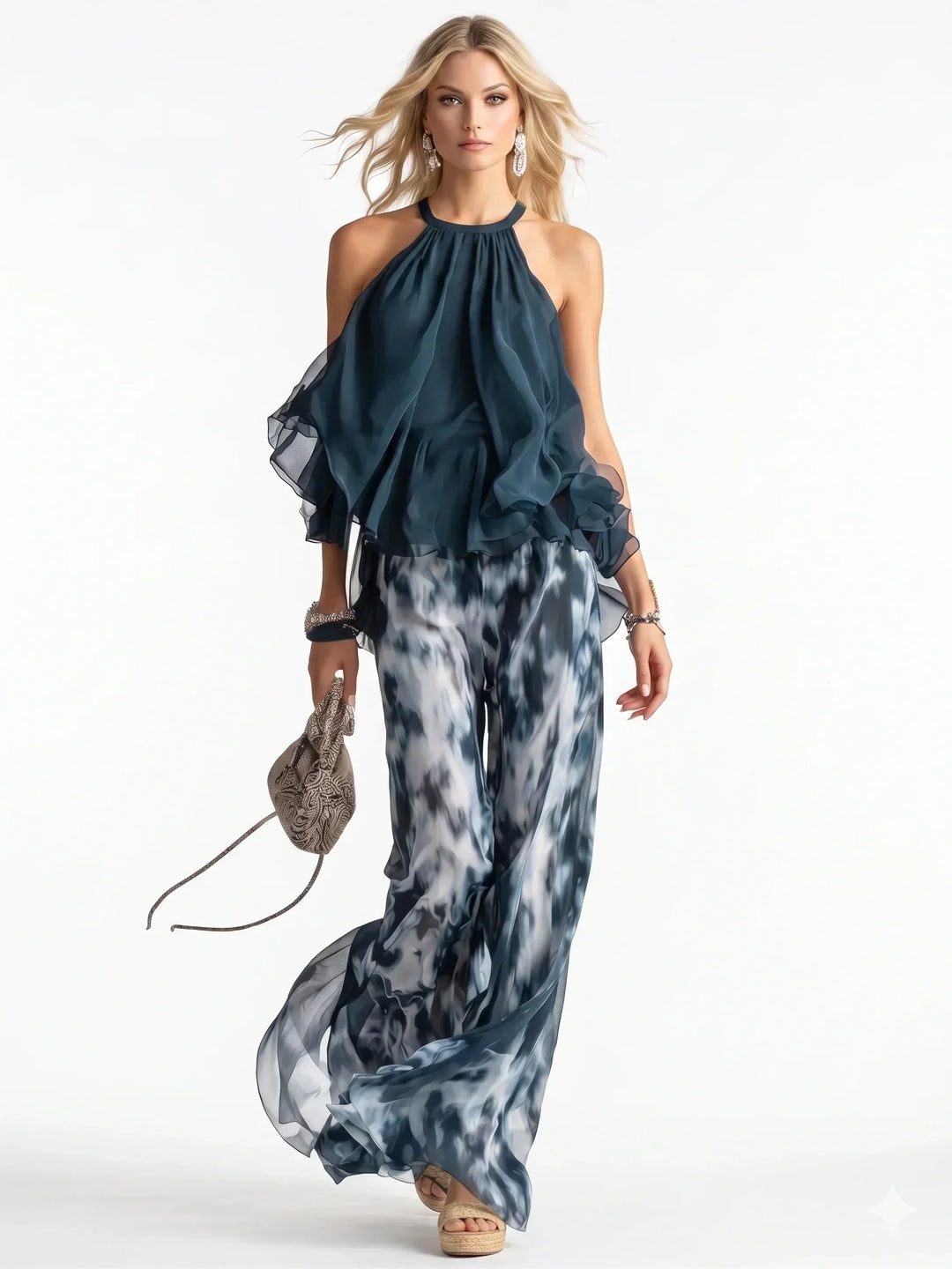 LEONOR | TWO-PIECE CHIFFON SET FOR WOMEN