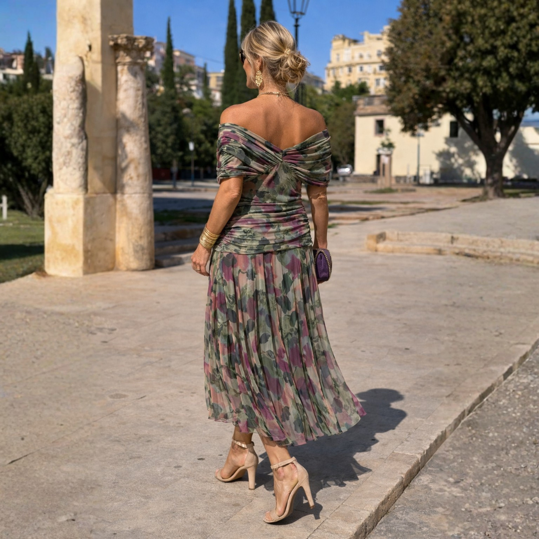 MIKAELA | OFF SHOULDER MAXI DRESS FOR WOMEN