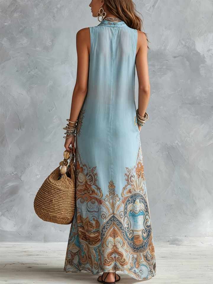 AZZURRA | MEDITERRANEAN RESORT MAXI DRESS FOR WOMEN
