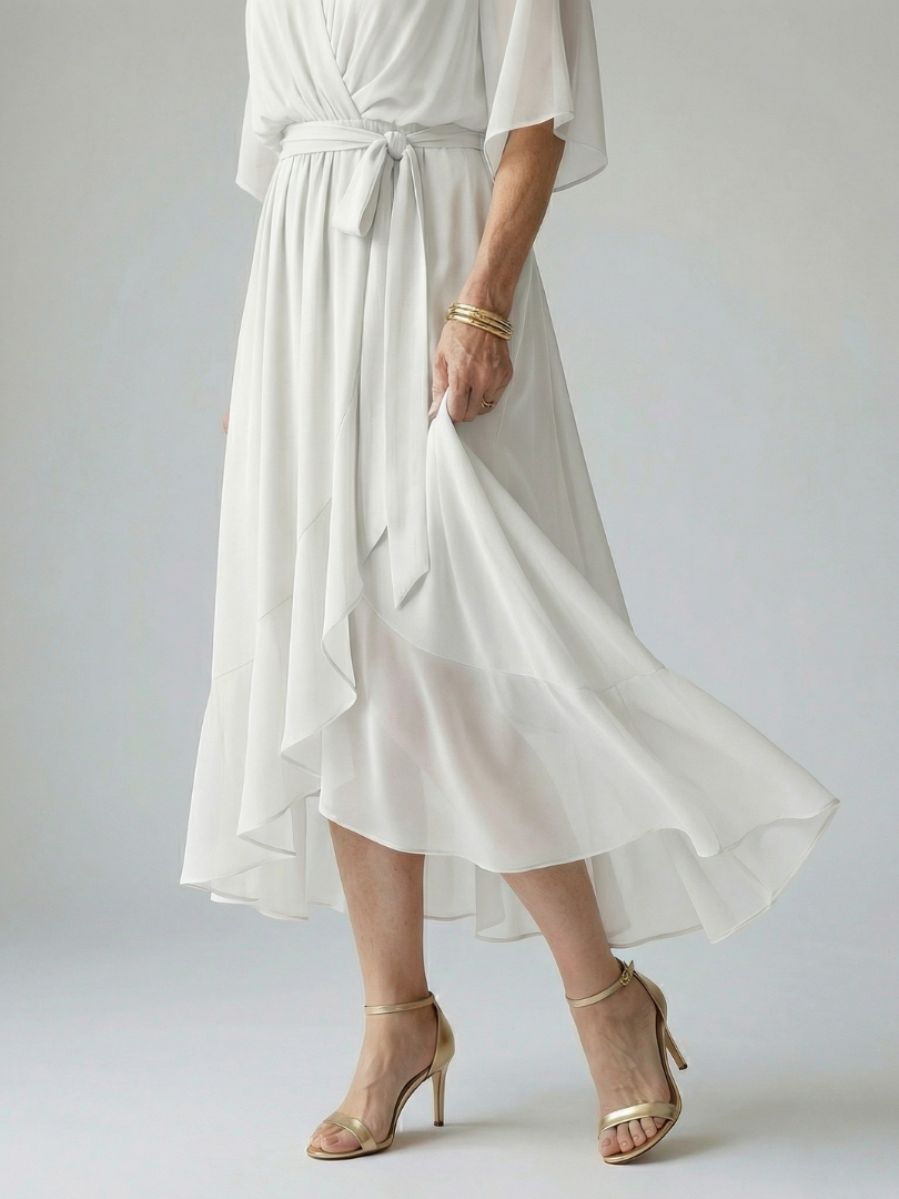 ELRIC | LIGHT DRAPE MIDI DRESS FOR WOMEN