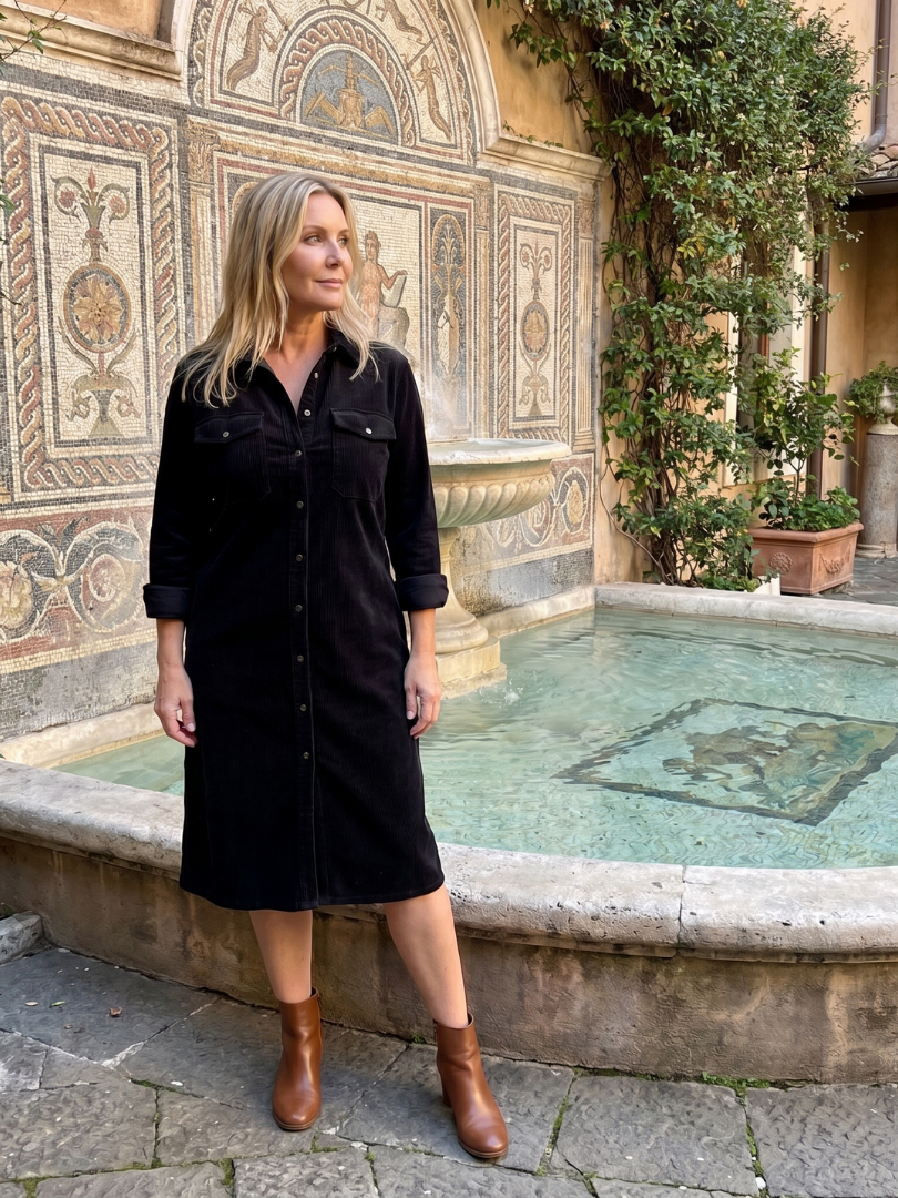 PEMA | LONG SLEEVE MIDI DRESS FOR WOMEN