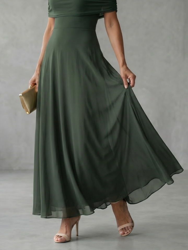 JUNE | OFF DRAPED MIDI DRESS FOR WOMEN
