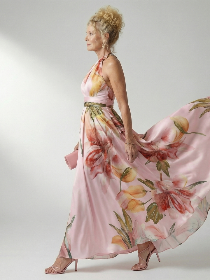 AMIEL | LIGHT FLORAL MAXI DRESS FOR WOMEN