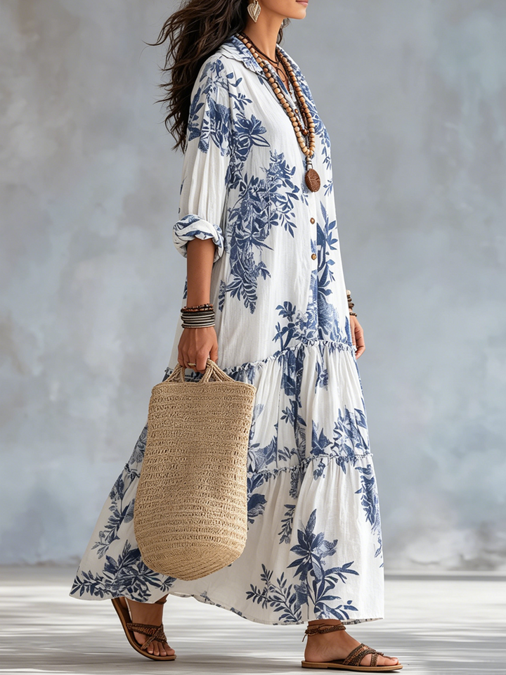 AVELINE | FLORAL TIERED MAXI DRESS FOR WOMEN