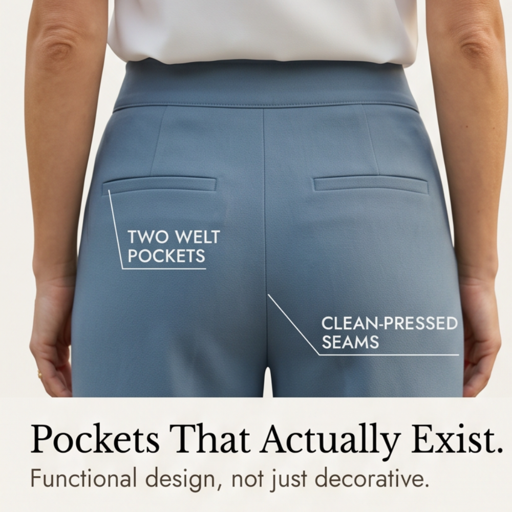 LUNAVIA | WRAP-FRONT WIDE-LEG PANTS FOR WOMEN