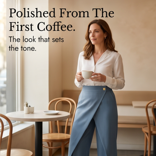 LUNAVIA | WRAP-FRONT WIDE-LEG PANTS FOR WOMEN