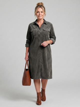PEMA | LONG SLEEVE MIDI DRESS FOR WOMEN