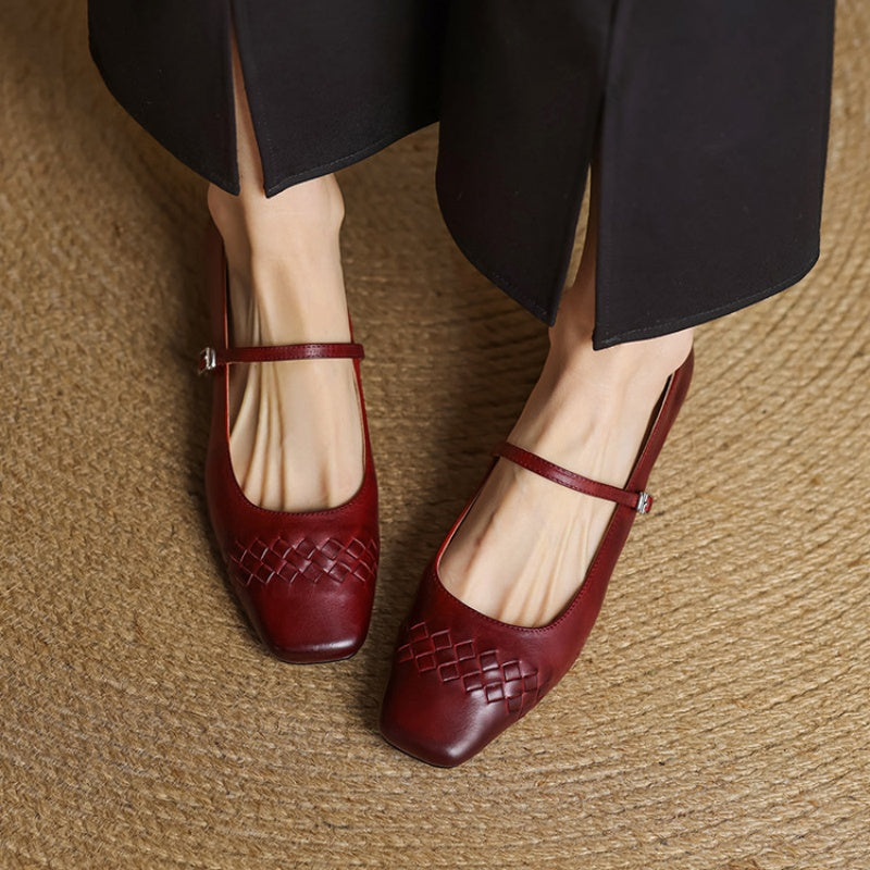 VERITY | SQUARE-TOE MARY JANE FLAT FOR WOMEN