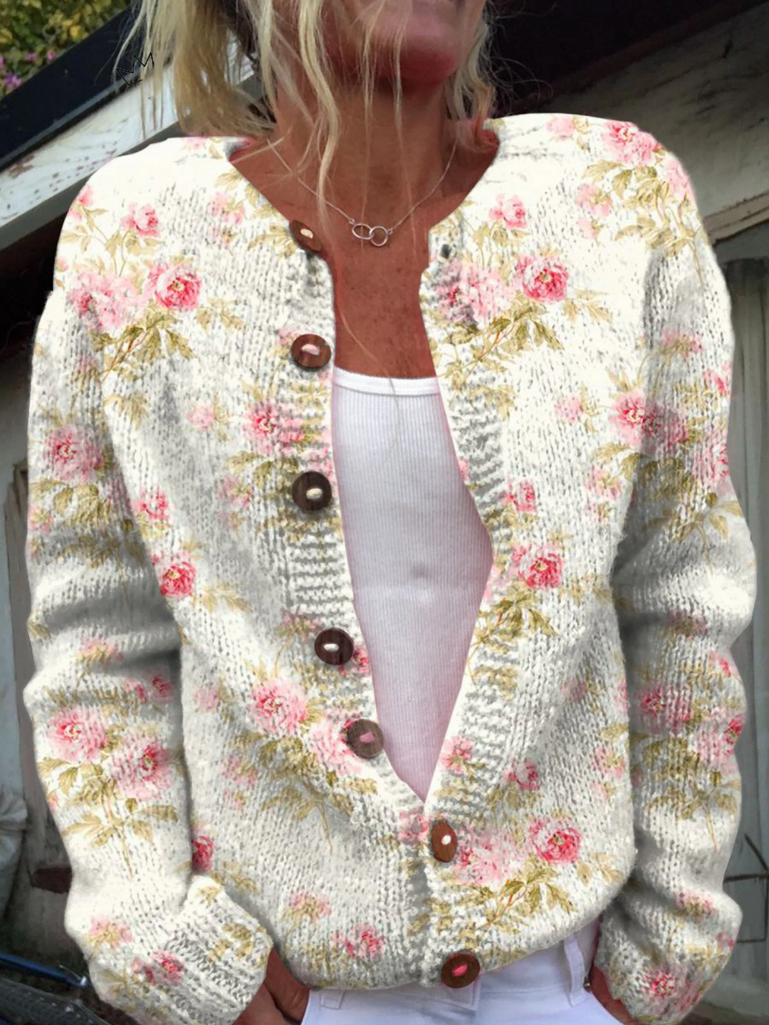 XIMENA | VINTAGE FLORAL PRINT CARDIGAN FOR WOMEN