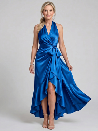 HONORA | HALTER NECK MIDI DRESS FOR WOMEN
