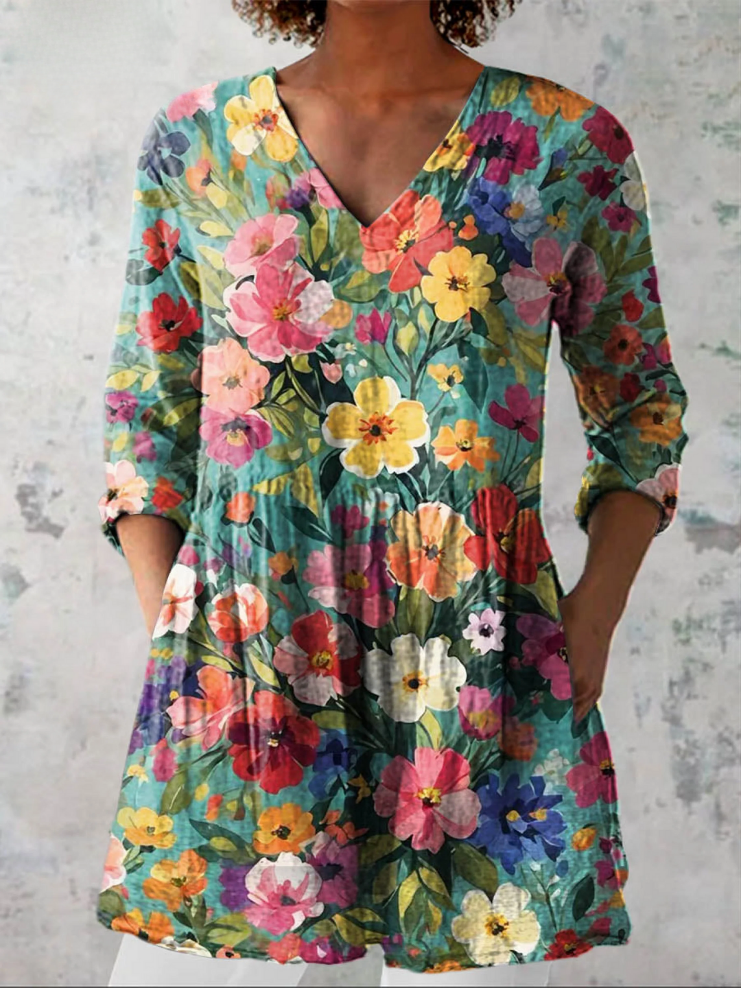 NORA | LONG V-NECK BLOUSE FOR WOMEN