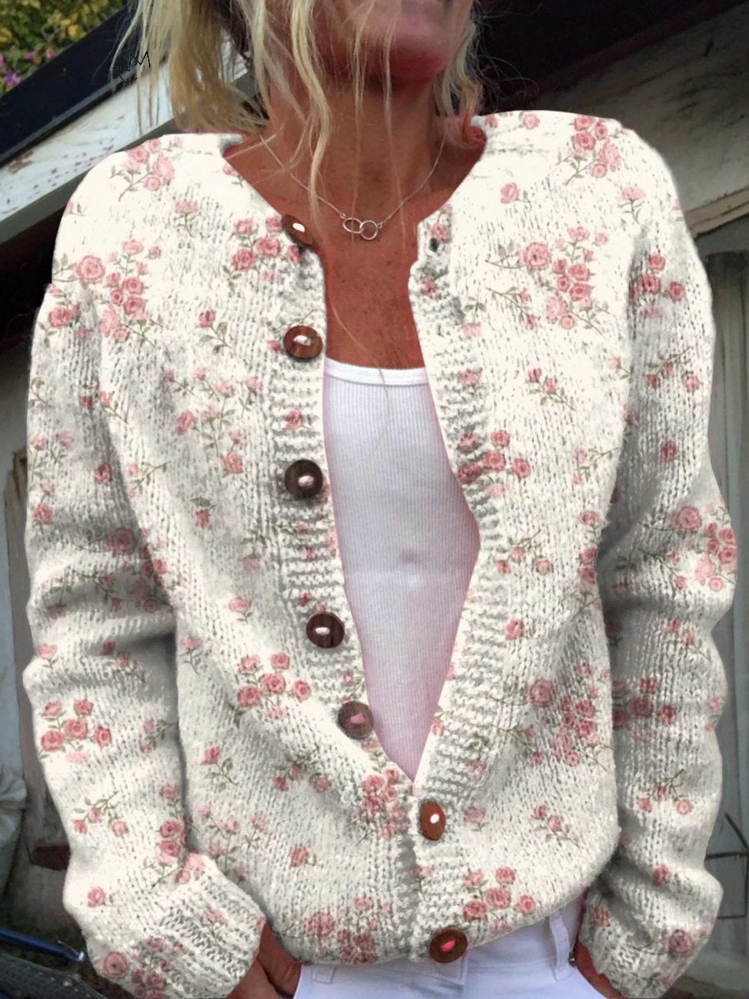 ADELE | VINTAGE FLORAL PRINT SWEATER FOR WOMEN