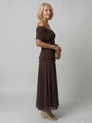 GWENDOLEN | OFF SHOULDER MIDI DRESS FOR WOMEN