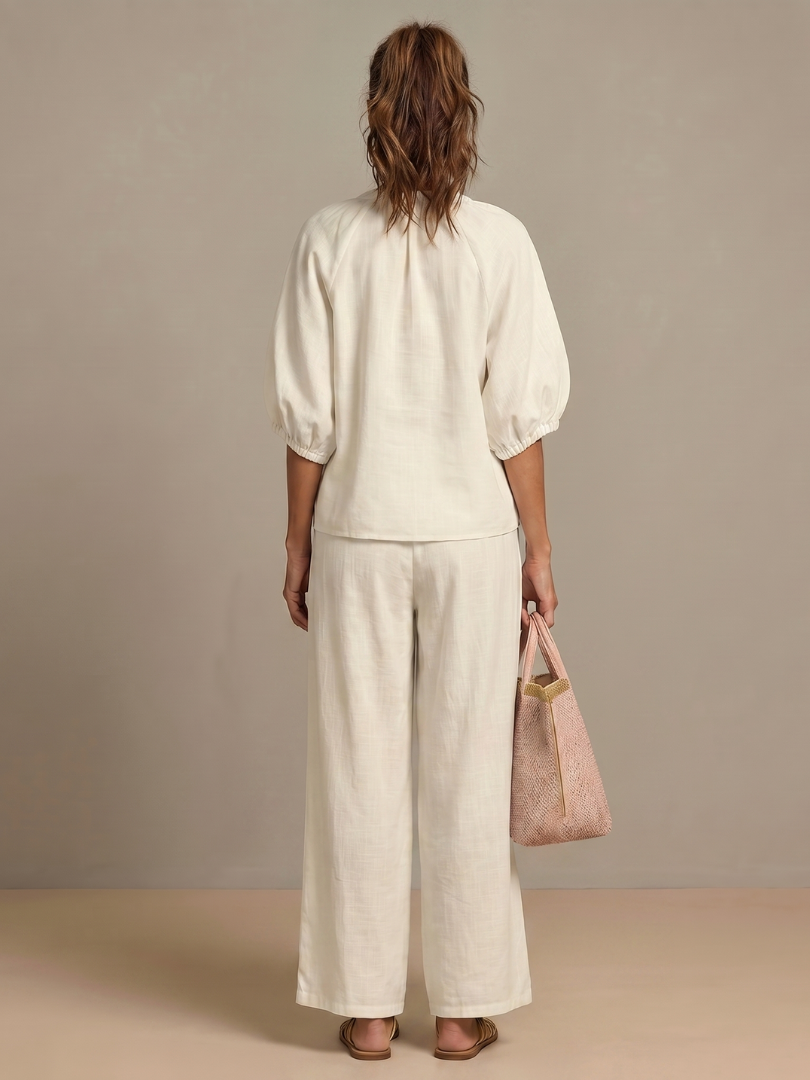 NATALIA | BLOUSON WIDE LEG SET FOR WOMEN
