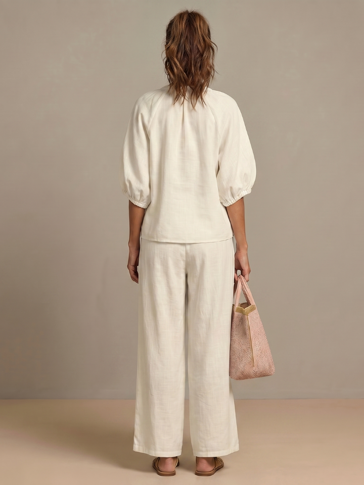 NATALIA | BLOUSON WIDE LEG SET FOR WOMEN