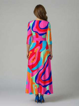 ILONA | FLORAL WRAP MAXI DRESS FOR WOMEN