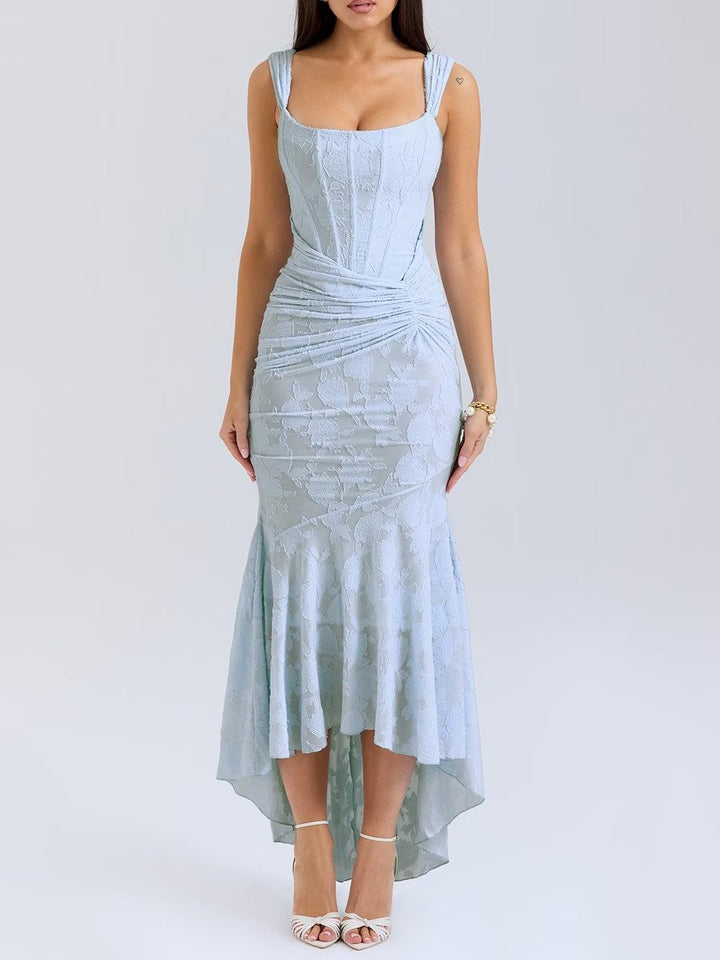 LINNEA | LACE FISHTAIL MIDI DRESS FOR WOMEN