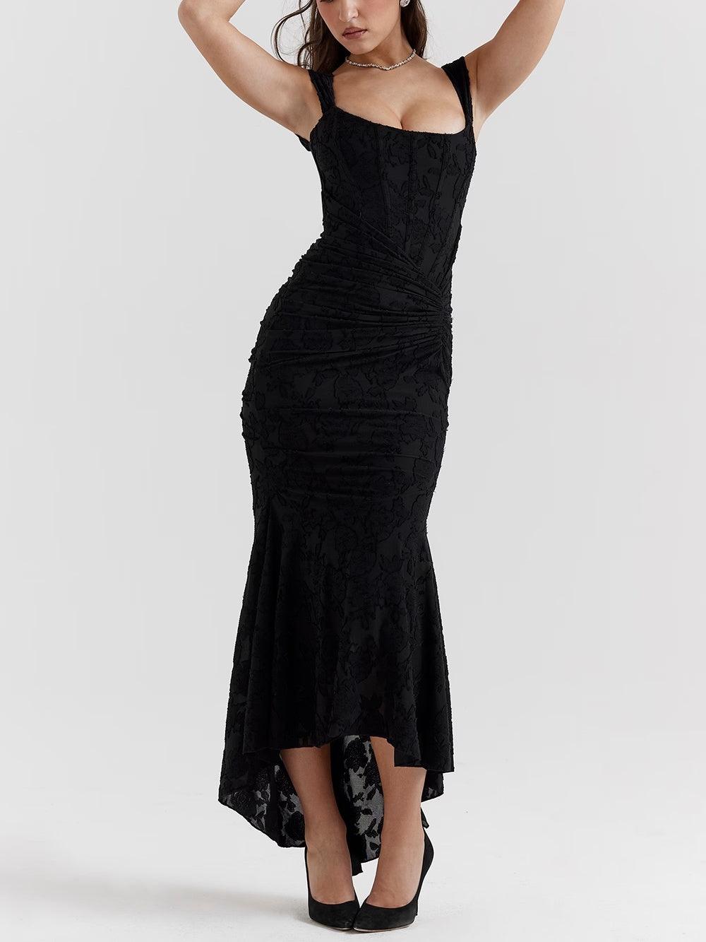 LINNEA | LACE FISHTAIL MIDI DRESS FOR WOMEN