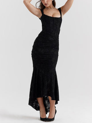 LINNEA | LACE FISHTAIL MIDI DRESS FOR WOMEN