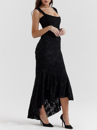 LINNEA | LACE FISHTAIL MIDI DRESS FOR WOMEN