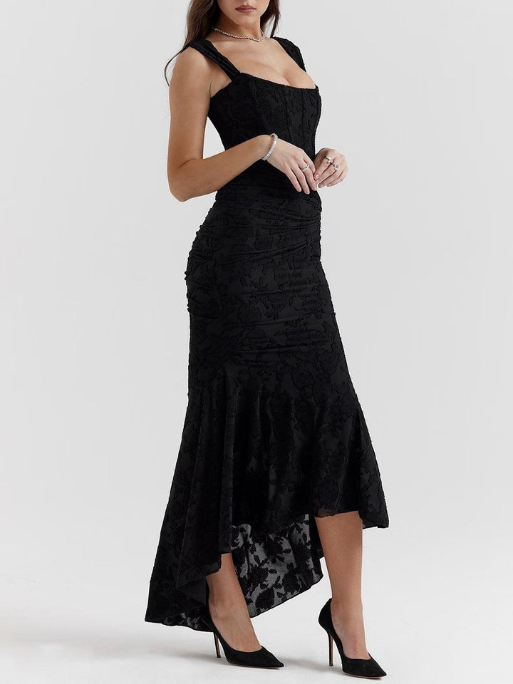 LINNEA | LACE FISHTAIL MIDI DRESS FOR WOMEN