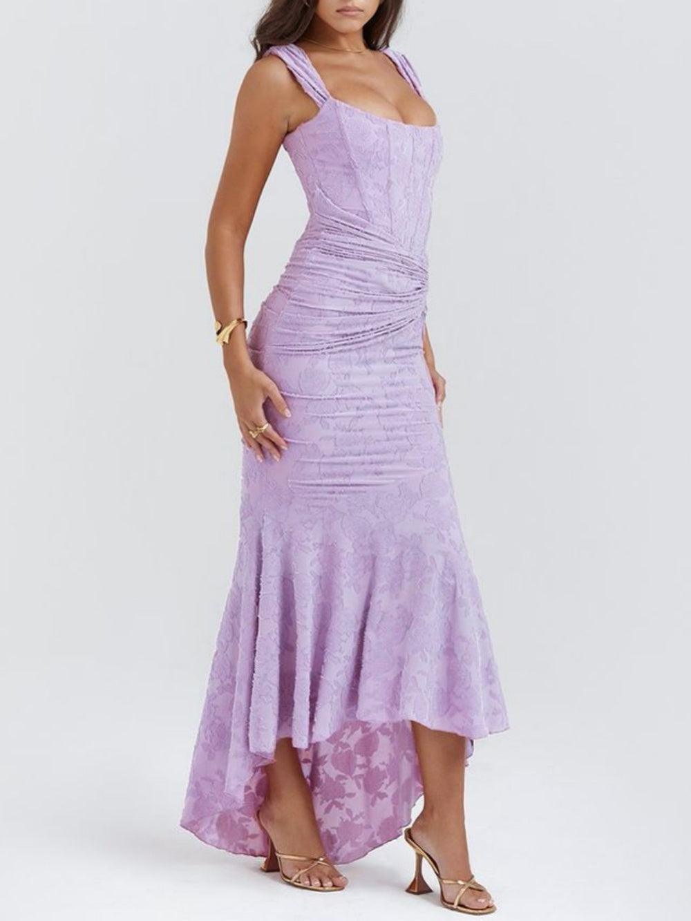 LINNEA | LACE FISHTAIL MIDI DRESS FOR WOMEN