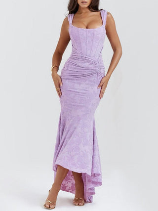 LINNEA | LACE FISHTAIL MIDI DRESS FOR WOMEN