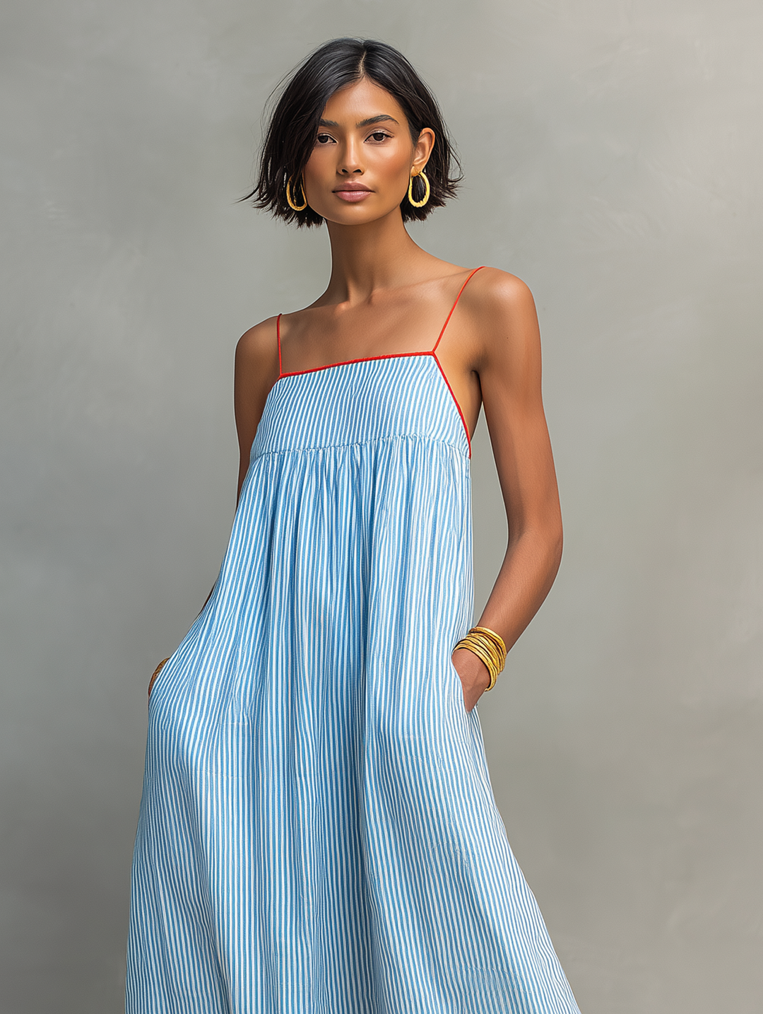 INMACULADA | STRIPED MAXI DRESS FOR WOMEN
