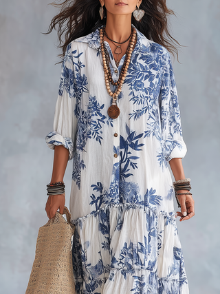 AVELINE | FLORAL TIERED MAXI DRESS FOR WOMEN