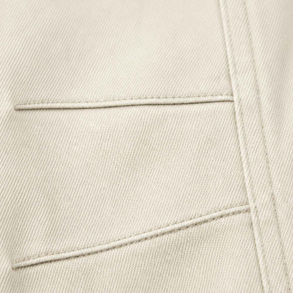 CROPELLE | STITCH CROPPED STRAIGHT PANTS FOR WOMEN