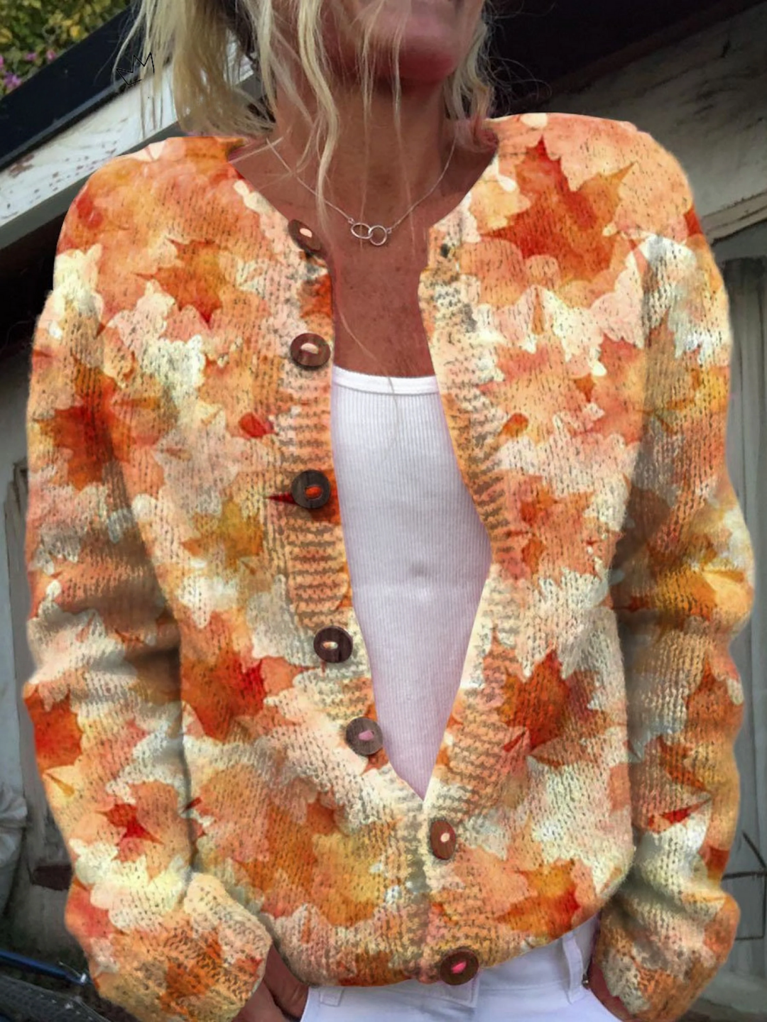 NINON | VINTAGE PRINT CARDIGAN SWEATER FOR WOMEN