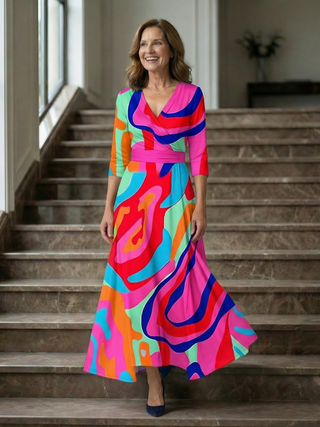 ILONA | FLORAL WRAP MAXI DRESS FOR WOMEN