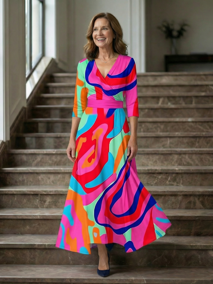 ILONA | FLORAL WRAP MAXI DRESS FOR WOMEN