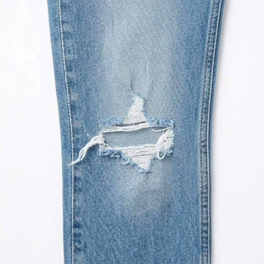 WEARBELLA | FRAYED HEM 7 JEANS FOR WOMEN