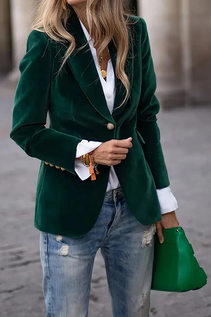 REESE | ONE-BUTTON LAPEL COLLAR BLAZER FOR WOMEN