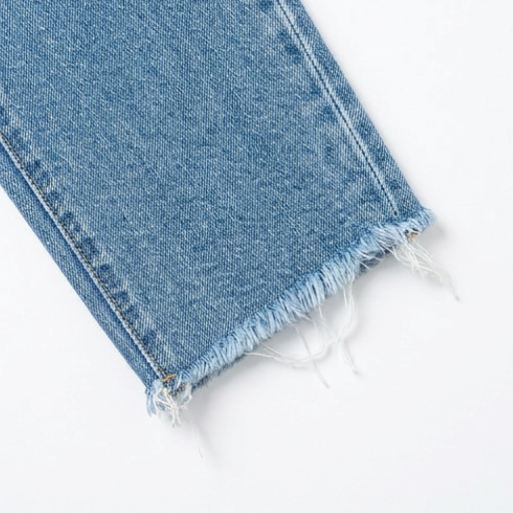 WEARBELLA | FRAYED HEM 7 JEANS FOR WOMEN